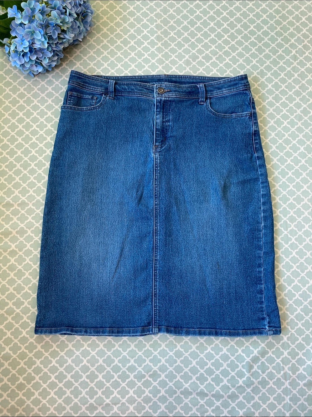 CJBanks Lightwash Denim Pencil Skirt 16W
